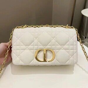 Christian Dior White Caro Bag